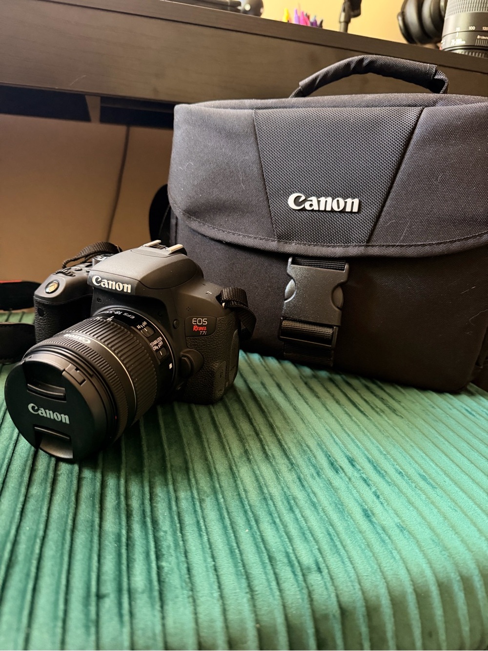 Canon EOS Rebel T7i 800D DSLR Camera with Case
